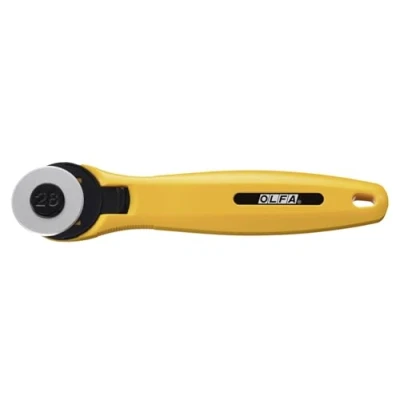 Image of OLFA 1131976 Small Rotary Cutter, Yellow, 28mm