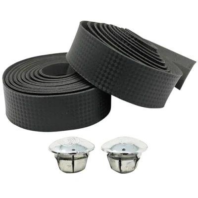 Image of Laxzo ® Bike Handlebar Tape, Carbon Road Non Slip Bar Bicycle Tape Wraps with 2 Plugs for Touring Cycling and Racing