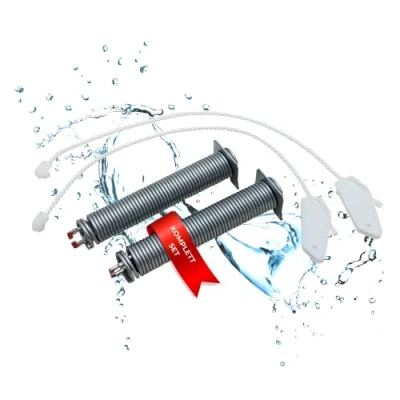 Image of Door Hinge Springs + Pulley Kit for Dishwasher 00754866 Colour Code Red