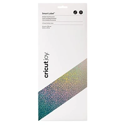 Image of Cricut Joy Smart Label Writable Vinyl Permanent, Silver Holographic (Permenant)