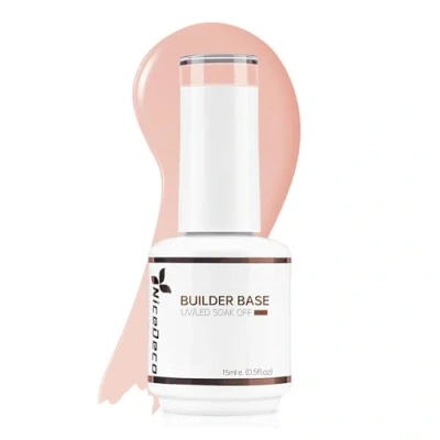 Image of Nicedeco 8 in 1 Builder Base Strengthening Gel 15ml, UV/LED Clear Building Nail a Bottle for Hard Strong Nails Tips &amp; Extensions, Polish Repair Strengthen 001