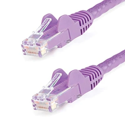 Image of StarTech.com 3m CAT6 Ethernet Cable Purple CAT 6 Gigabit Wire 650MHz 100W PoE++ RJ45 UTP Category Network/Patch Cord Snagless w/Strain Relief Fluke Tested UL/TIA Certified (N6PATC3MPL)