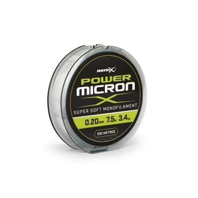 Image of Matrix Power Micron X 0.20mm 7.5lb 100m accurate dia. Low Viz Hooklength and Pole Rig Fishing Line