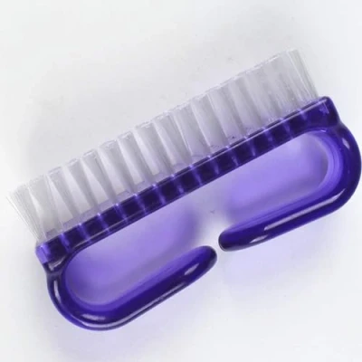 Image of Purple Handle Nail Brush, Hand Fingernail Scrubbing Cleaning Brush for Toenails Cleaner Pedicure Brushes Manicure and Tools