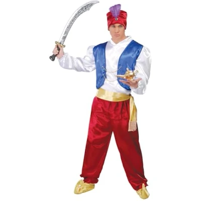 Image of FIESTAS GUIRCA Genie Costume Adult Man Size Large UK 42 44