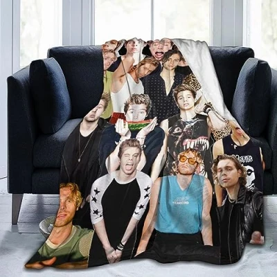Image of Moonforever Blanket Luke Hemmings Soft and Comfortable Wool Fleece Throw Blankets for Sofa Office car Camping Yoga Travel Home Decoration Cozy Plush Beach Gift 40&quot;x30&quot;