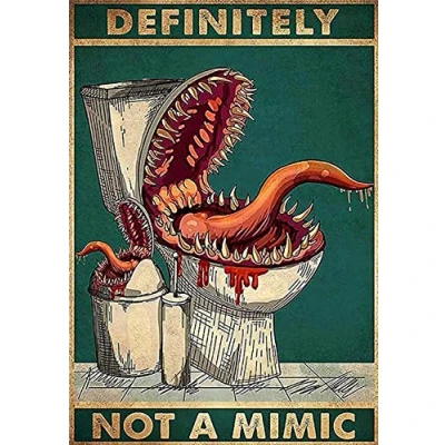 Image of Nuboxx New Metal Sign Definitely Not A Mimic Vintage Tin for Home Bar Pub Garage Decor Gifts Wall 6x8 Inch