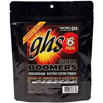 Image of GHS GBM 5 11 50 Medium Boomers Guitar String Set (Pack of 6)