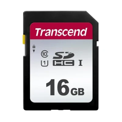 Image of Transcend 16GB SDHC 300S Memory Card UHS I, C10, U3, V30, 4K, Full HD, Up to 95/40 MB/s (Ideal for Digital Cameras) with Frustration Free Packaging TS16GSDC300S E