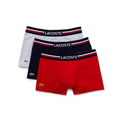 Image of Lacoste 3 PACK Pants, Men&#039;s, Size: Small, Marine/argent chine/rouge