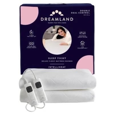 Image of Dreamland Sleep Tight Deluxe Fleecy Mattress Warmer Double Dual