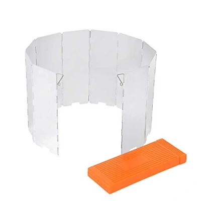 Image of Sagafly 10 Plates Camping Stove Windsheild, Aluminum Alloy Cooker Wind Screen for Backpacking Outdoor Camp Picnic Alcohol Shield Guard Windscreen