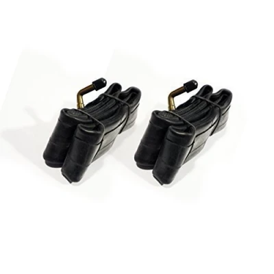 Image of Bent Valve Inner Tubes 2x, 12 ½ x 2 ¼, Black, Rubber For Pram or Child&#039;s Bike