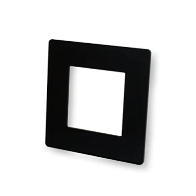 Image of Single Light Switch Surround Acrylic Finger Plate Panel Socket (Black Matt)