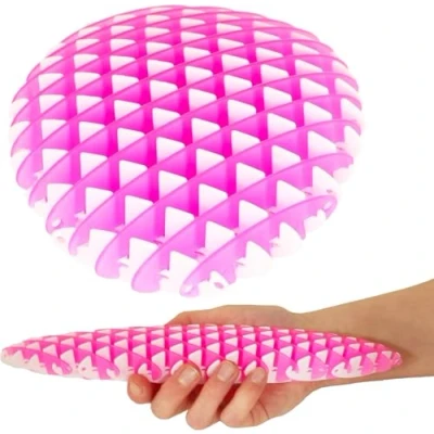 Image of Toyland® 10cm (4&quot;) Morf Worm Fidget Toy Pink &amp; White Two Tone Design Sensory Toys