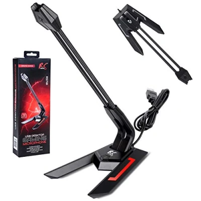 Image of NanoRS RS710 Gaming Microphone With LED Backlight Mute PC Stand USB Plug Play Desktop Personalization