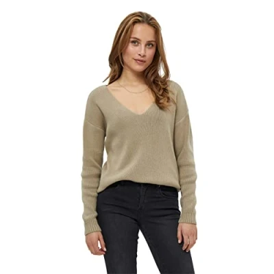 Image of Desires Women&#039;s Amabel Long Pullover Beige UK Autumn Ladies Jumpers Size M, 0178M Winter TWIG Sand Melange, M