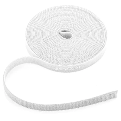 Image of deleyCON Velcro Cable Roll with Wide Management 5 meters White