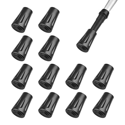 Image of OTraki 12 Pcs Walking Stick Rubber Tips 11mm Caps Trekking Pole Tip Protector Non Slip Replacement Cane for Poles Hiking Sticks