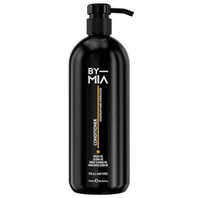 Image of BY MIA Hair Conditioner 750ml Maximum Hydration With Argan Oil, Jojoba Sweet Almond Sunflower Seed Oil For All Types Lockable Head