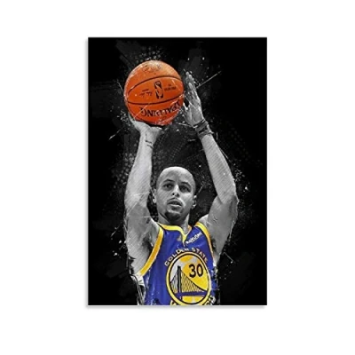 Image of DONGH Steph Curry Poster Decorative Painting Canvas Wall Art Living Room Posters Bedroom 16x24inch(40x60cm)