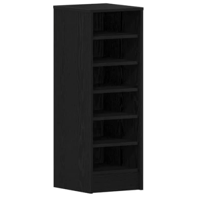 Image of vidaXL Shoe Cabinet in Black Oak 31.5 x 35 90 cm Made from Engineered Wood