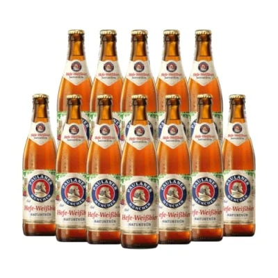 Image of Beer HUNTER Paulaner Hefe Weissbier German Wheat 500ml Bottles 5.5% ABV (12 Pack)