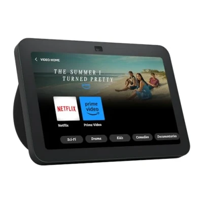 Image of Certified Refurbished Echo Show 8 3rd generation (2023 release), HD smart touchscreen with spatial audio, home hub and Alexa, Charcoal