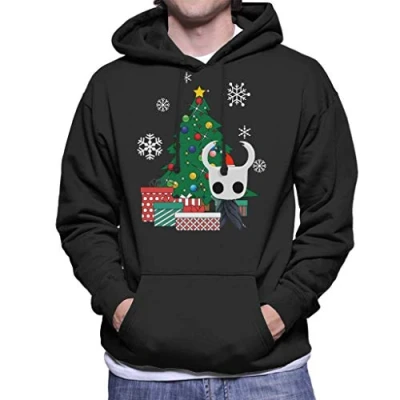Image of Cloud City 7 Hollow Knight Around The Christmas Tree Men&#039;s Hooded Sweatshirt Black