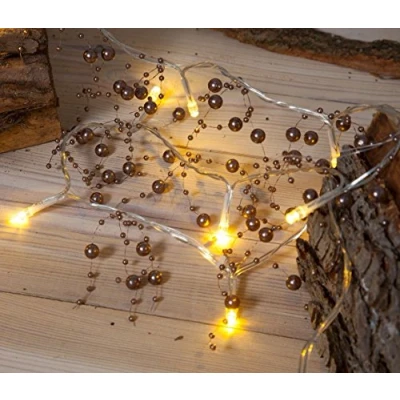 Image of Noma Copper Pearl Garland with 20 LED&#039;s (Pack of 1)