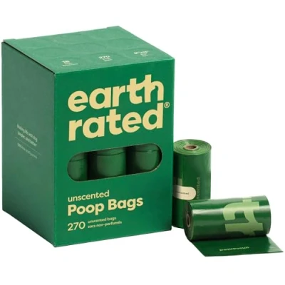 Image of Earth Rated Dog Poo Bags, Guaranteed Leak Proof and Extra Thick Waste Bag Refill Rolls For Dogs, Fragrance Free, 270 Count