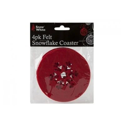 Image of Christmas Snowflake Coasters Pack of 4