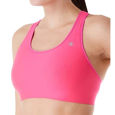 Image of Champion Women&#039;s, Absolute, Moderate Support, Medium Impact Sports Bra, Opaque, Pinksicle, M