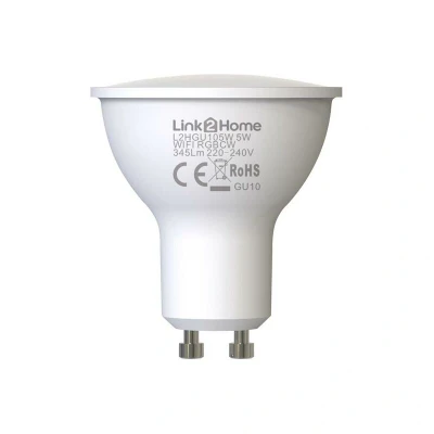 Image of Link2Home Gu10 Wi Fi Led Lamp With Rgb Pack 4 LTHGU105W4PK