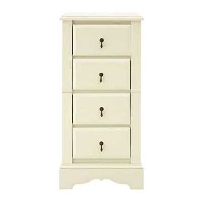 Image of Premier Housewares Chest Of Drawers Bedroom White Assembled (h X W D): 104 43 50 Cm