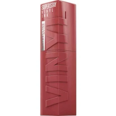 Image of Maybelline New York Lip Colour, Smudge free, Long Lasting up to 16h, Liquid Lipstick, Shine Finish, SuperStay Vinyl Ink, 115 Peppy