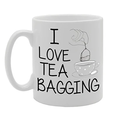 Image of Coralgraph Inc MG640 I Love Tea Bagging Novelty Gift Printed Coffee Ceramic Mug