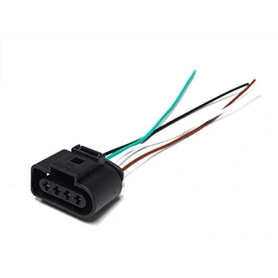 Image of 4 PIN FEMALE WIRED IGNITION COIL CONNECTOR PLUG SOCKET COMPATIBLE WITH VW SKODA SEAT models 4B0973724 1J0973724