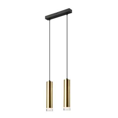 Image of Diego Bar Pendant Ceiling Light Gold, 2x E27
