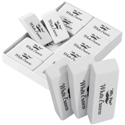 Image of Mr. Pen White Erasers for Drawing,12 Pack, Pencil Eraser Kids, Art Drawing