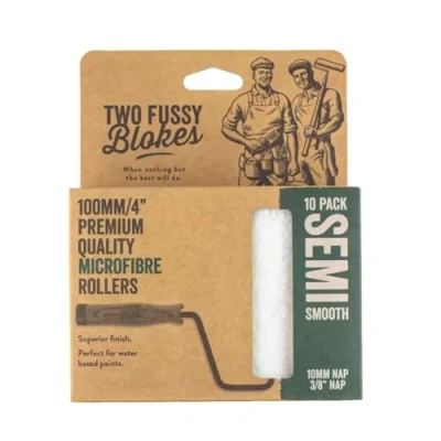 Image of Two Fussy Blokes Superior Quality 4&quot; Microfibre Roller Sleeves 10mm Nap (10 Pack)