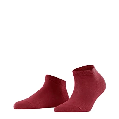Image of FALKE Women&#039;s Family W SN Sustainable Cotton Low Cut Plain 1 Pair Trainer Socks, Red (Scarlet 8228) new eco friendly, 2.5 5