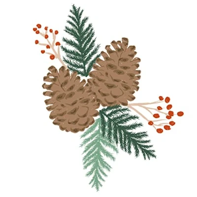 Image of Sizzix Clear Layered Stamps Pine Branches by Lisa Jones Cling Rubber for Scrapbooking, Cardmaking, Home Décor and More