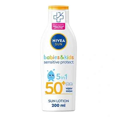 Image of NIVEA Sun Babies &amp; Kids Sensitive Protect Cream Lotion SPF50+ 200ml
