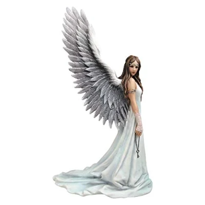 Image of Nemesis Now Spirit Guide Anne Stokes Angel Figurine, White, 24cm, Resin