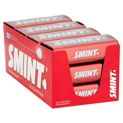 Image of Smint Sugar Free Strawberry Mints 12 x 50 XXL Tins