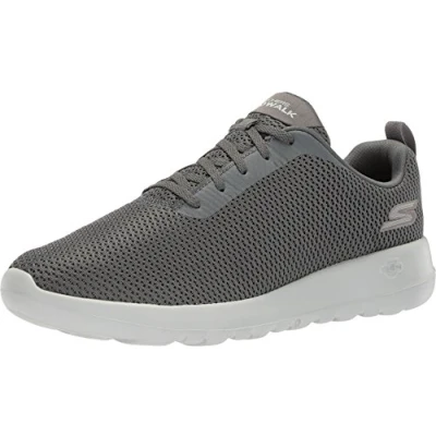 Image of Skechers Mens Go Walk Max Effort Trainers, Charcoal Textile Trim, 8.5 UK