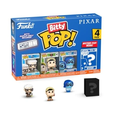 Image of Funko Bitty Pop! Pixar UP 4PK​ Carl, Russell (Dug Days), Dug and A Surprise Mystery Mini Figure 0.9 Inch (2.2 Cm) Collection Collectable Stackable Display Shelf Included Gift Idea