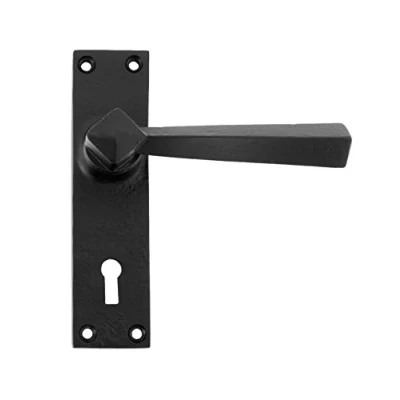 Image of From the Anvil Black Straight Lever Lock Set