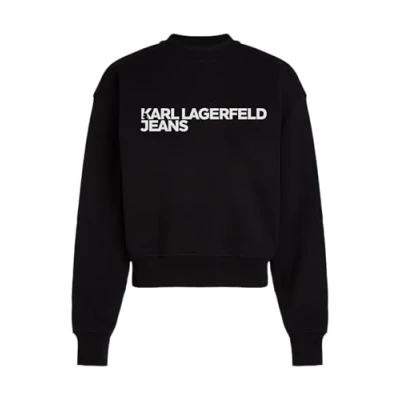 Image of Karl Lagerfeld Jeans Essential LOGO Sweatshirt, Women&#039;s, Size: XL, Black
